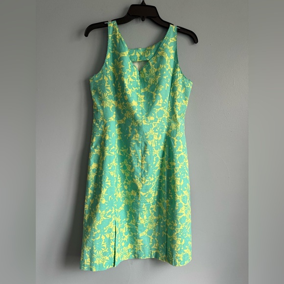 Sigrid Olsen Sport Size 8 Sleeveless Shift Dress Blue and Green - Picture 7 of 7